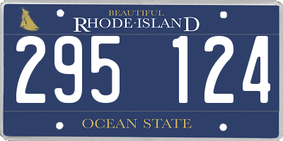 RI license plate 295124