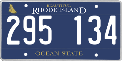 RI license plate 295134