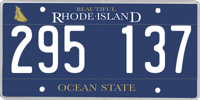 RI license plate 295137