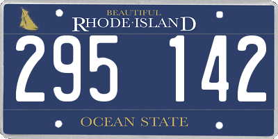 RI license plate 295142