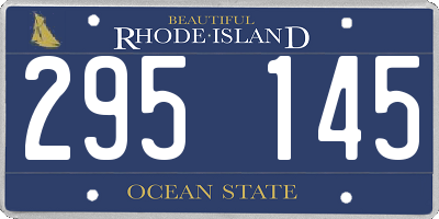 RI license plate 295145