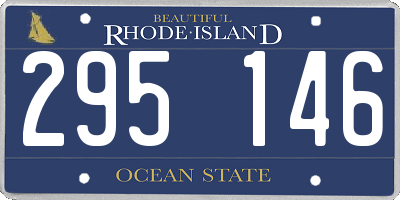 RI license plate 295146