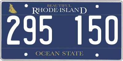RI license plate 295150
