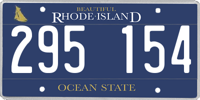 RI license plate 295154