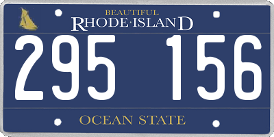 RI license plate 295156