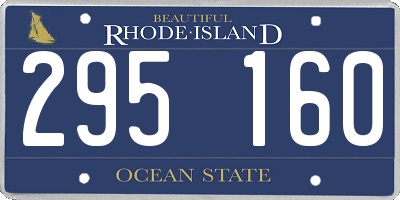 RI license plate 295160