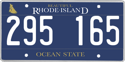RI license plate 295165
