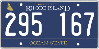RI license plate 295167