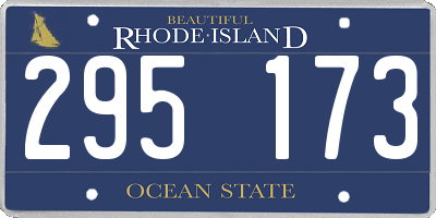 RI license plate 295173