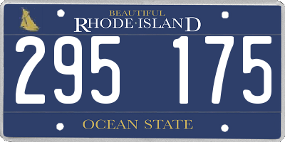 RI license plate 295175
