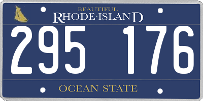 RI license plate 295176