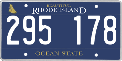 RI license plate 295178