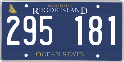 RI license plate 295181