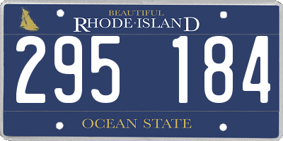 RI license plate 295184