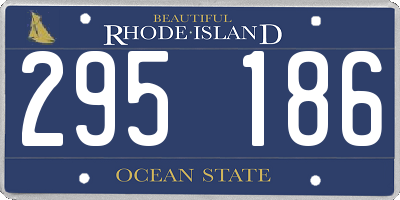 RI license plate 295186