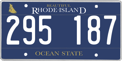 RI license plate 295187