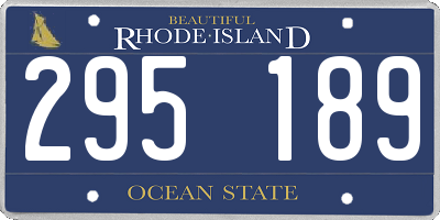 RI license plate 295189