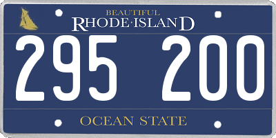 RI license plate 295200