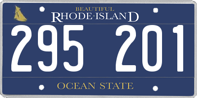 RI license plate 295201