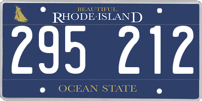 RI license plate 295212