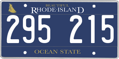 RI license plate 295215