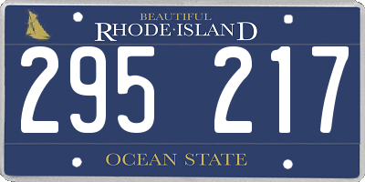 RI license plate 295217