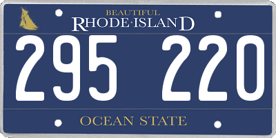 RI license plate 295220