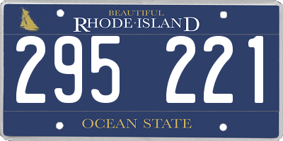 RI license plate 295221