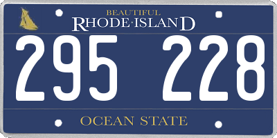 RI license plate 295228