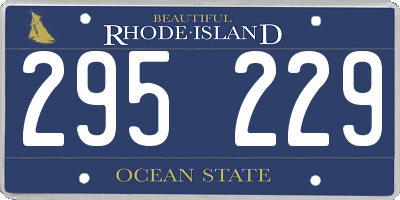 RI license plate 295229