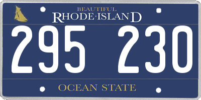 RI license plate 295230