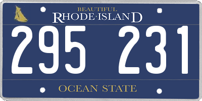 RI license plate 295231