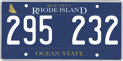 RI license plate 295232