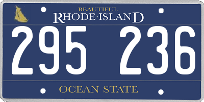 RI license plate 295236
