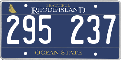 RI license plate 295237