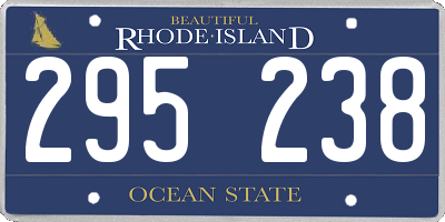RI license plate 295238
