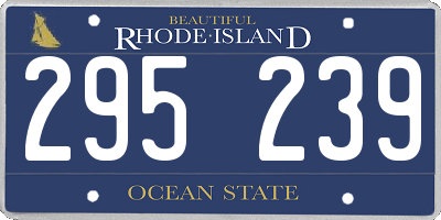 RI license plate 295239