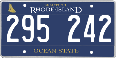 RI license plate 295242