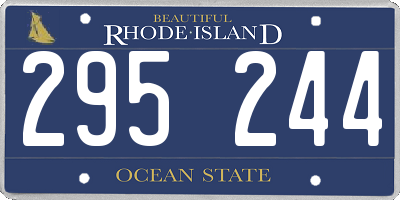 RI license plate 295244