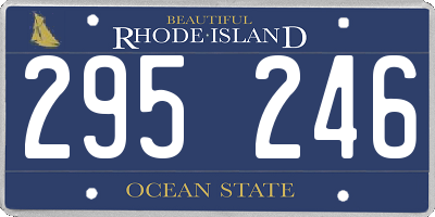 RI license plate 295246