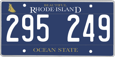 RI license plate 295249