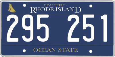 RI license plate 295251