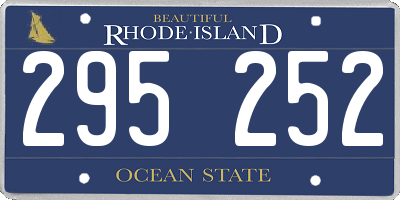 RI license plate 295252