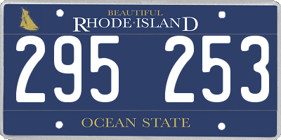 RI license plate 295253