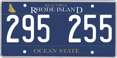 RI license plate 295255