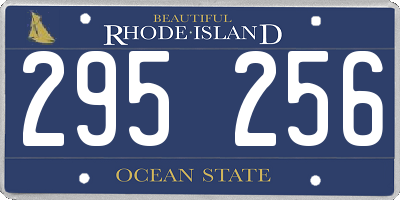 RI license plate 295256