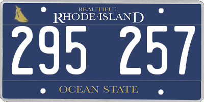 RI license plate 295257