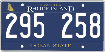 RI license plate 295258