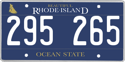 RI license plate 295265