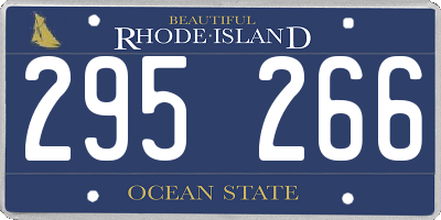 RI license plate 295266